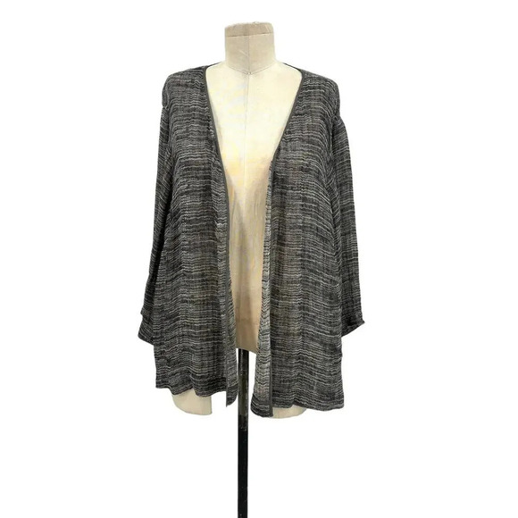 Eileen Fisher Linen Blend Open Front Lightweight Cardigan Plus‎ Size 2X - Picture 1 of 12